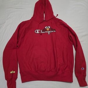 Champion Red Hoodie with Logo